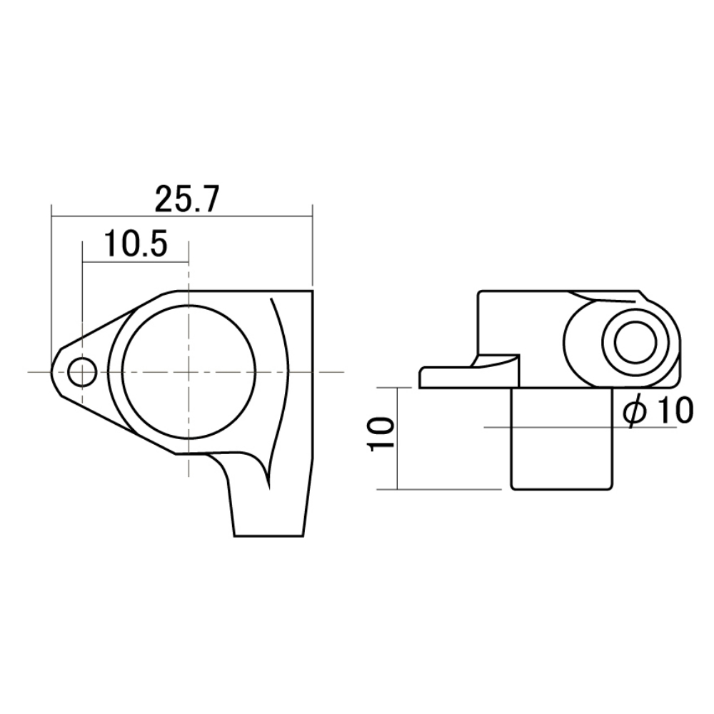 SCUD 05182C-BR 1弦側 グローバータイプ クローム バルク ペグ 寸法図