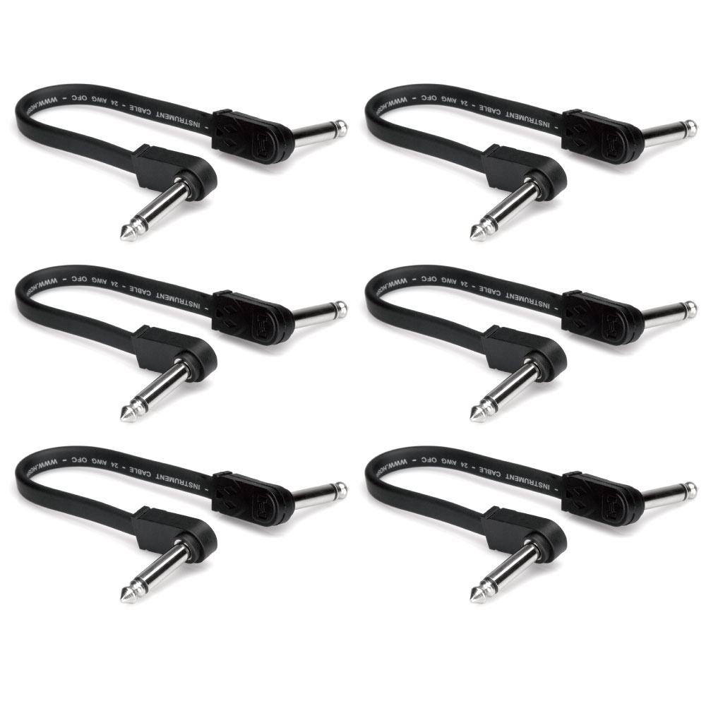 Hosa CFP-606 15cm LL フラットパッチケーブル 6本セット