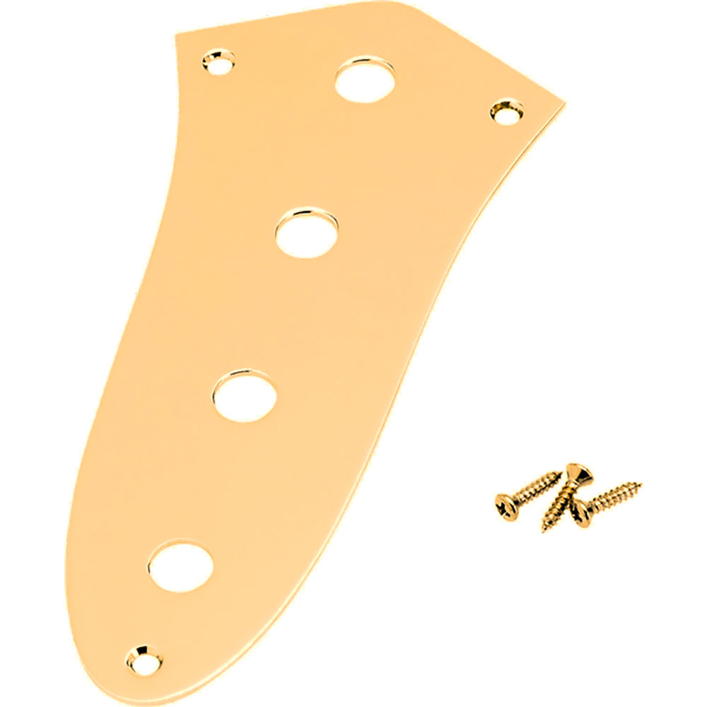 Fender Jazz Bass Control Plate 4-Hole Gold コントロールプレート