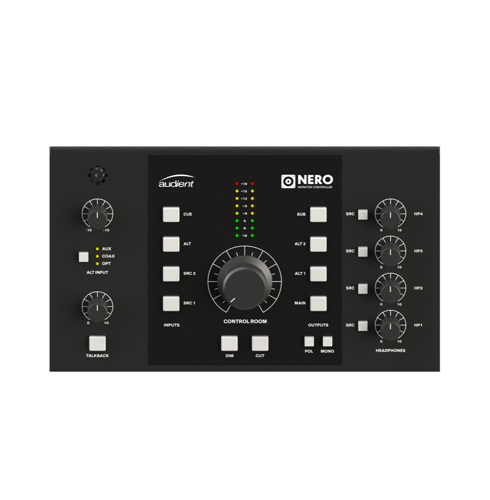 Audient（オーディエント） NERO（ネロ） デスクトップモニターコントローラー 正面・全体像