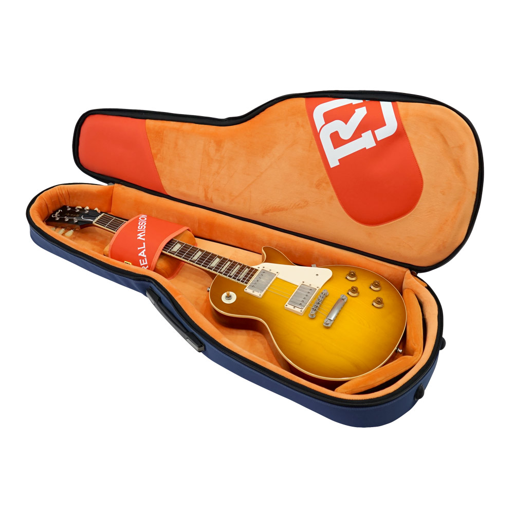 REAL MISSION Venus 08-E Blue 防水 エレキギターケース ケースの中にギターを収納した画像