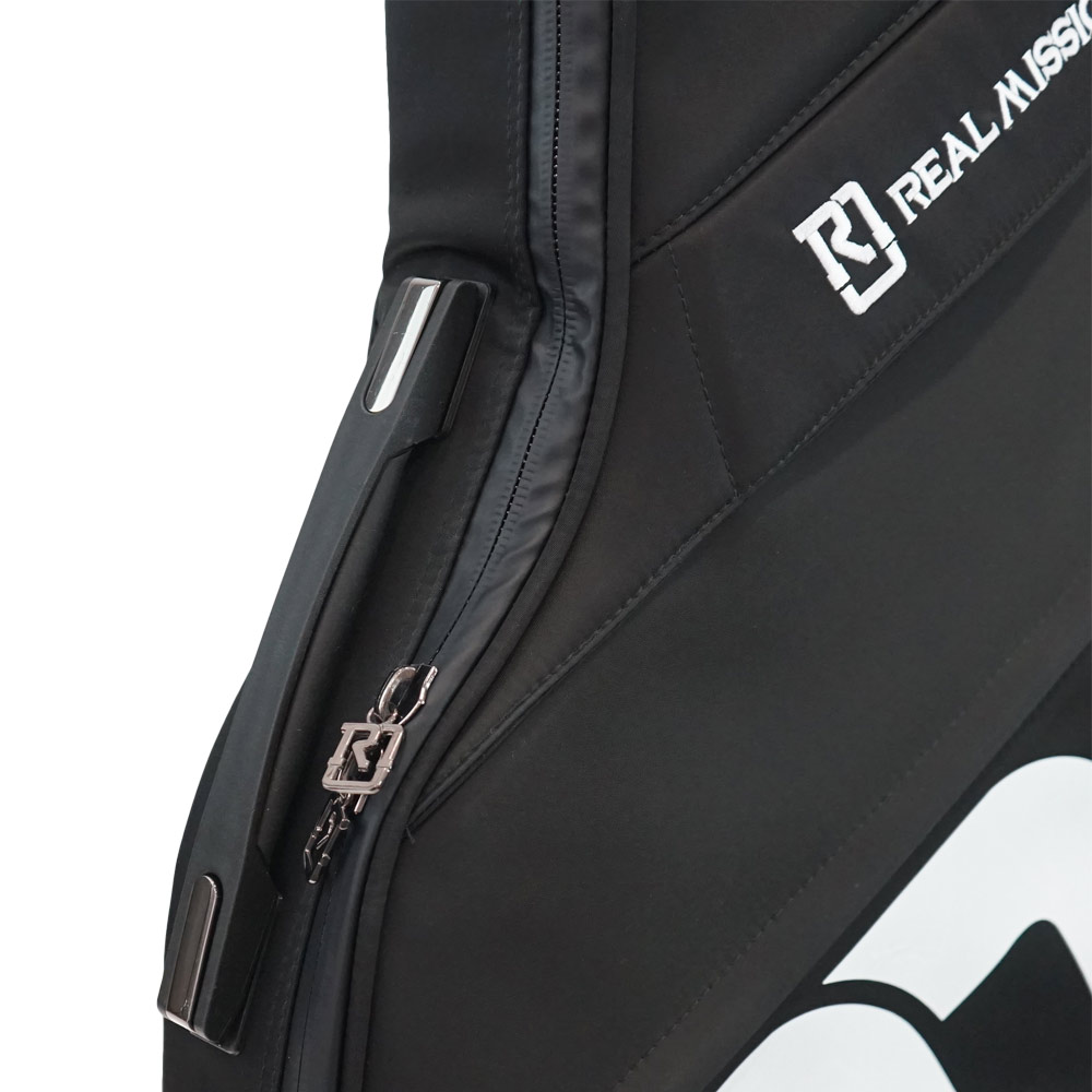 REAL MISSION(リアルミッション) Venus07-B Black 防水 エレキベースケース・ギグケース 手提げハンドル部・止水ファスナー部