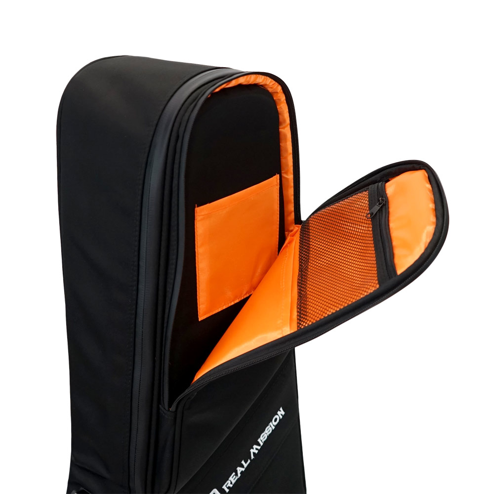 REAL MISSION(リアルミッション) Venus07-D Black 防水 アコースティックギター ケース・ギグケース・アコギケース ヘッド部には小物・アクセサリーを収納可能なポケットを装備