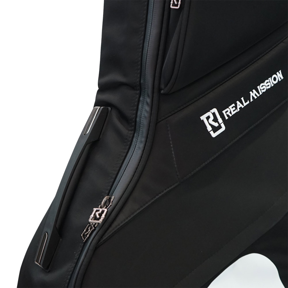 REAL MISSION(リアルミッション) Venus07-D Black 防水 アコースティックギター ケース・ギグケース・アコギケース 手提げハンドル部・止水ファスナー部