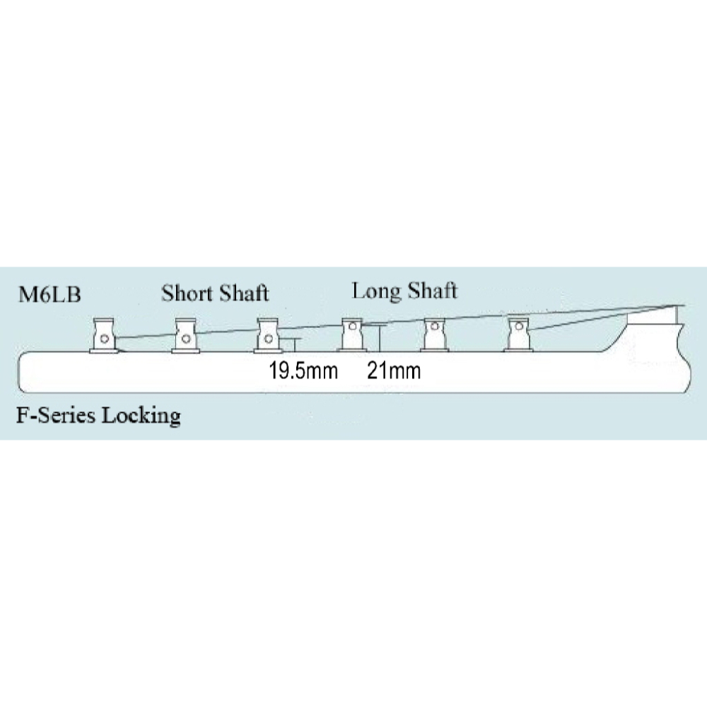 SCHALLER F-Series Locking BC 6L ギター用ペグ 6個セット シャフト高さ