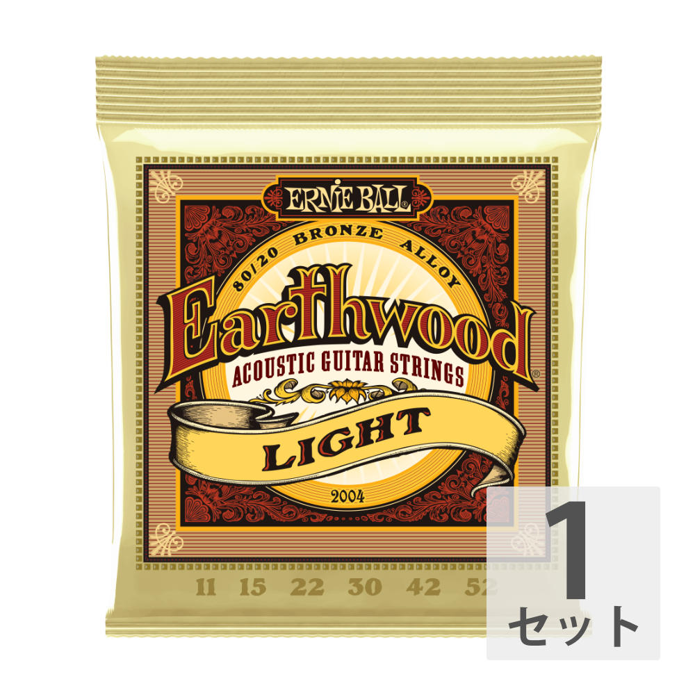 ERNIE BALL 2004 Earthwood Light 80/20 Bronze 11-52 Gauge アコースティックギター弦