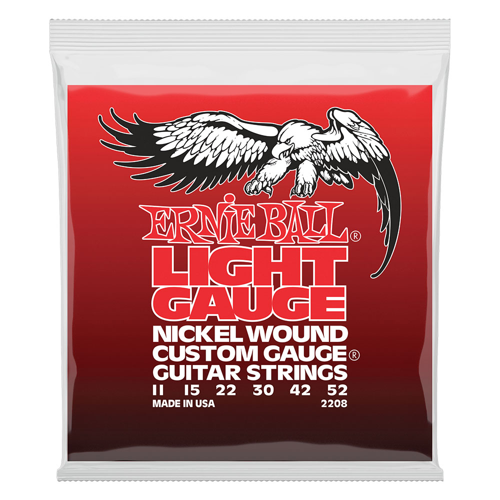 ERNIE BALL 2208 Light Nickel Wound w/ wound G 11-52 Gauge エレキギター弦