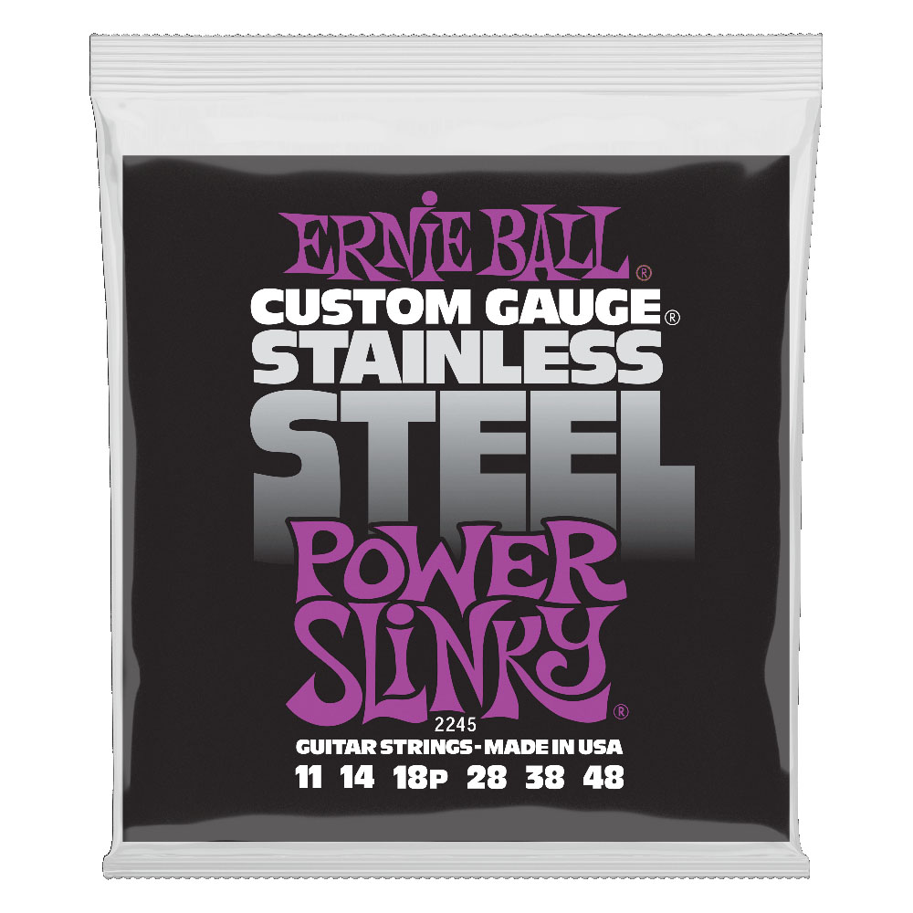ERNIE BALL 2245 Power Slinky Stainless Steel Wound 11-48 Gauge エレキギター弦