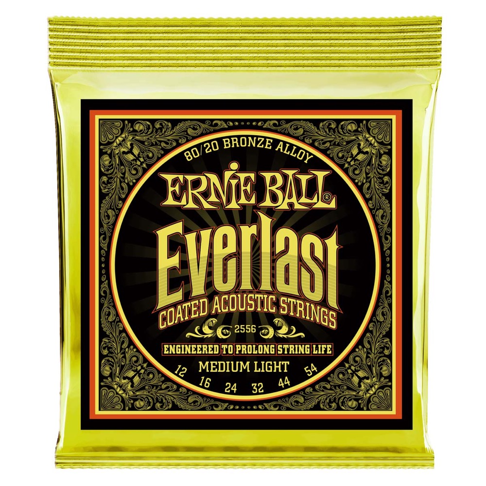 ERNIE BALL 2556 Everlast Medium Light Coated 80/20 Bronze 12-54 Gauge アコースティックギター弦