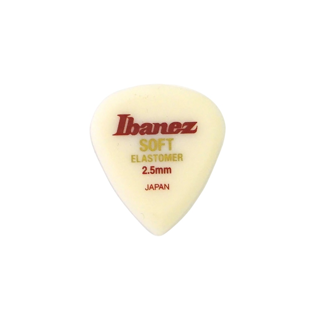 IBANEZ BELJ1ST25 SOFT 2.5mm エラストマー ギターピック 3枚入り 表の画像