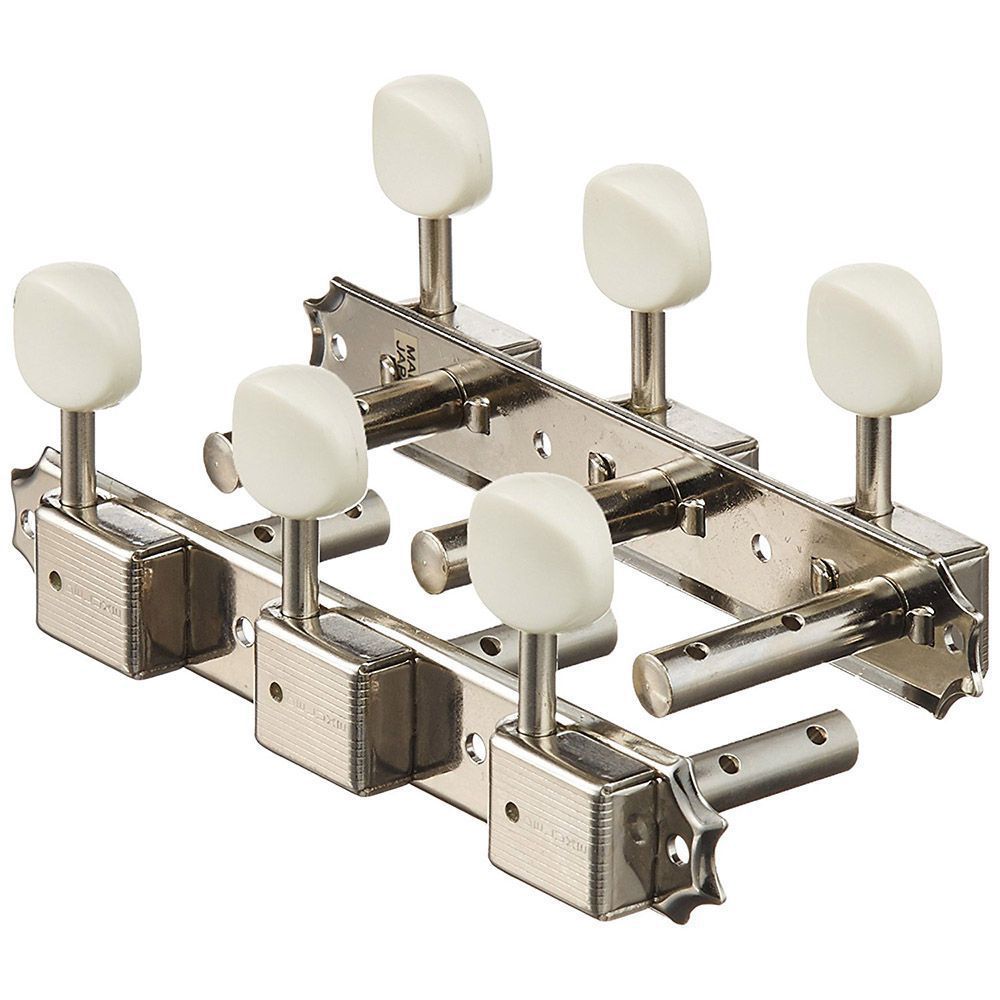 SCUD 2052NSA 3連 ニッケル クルーソンタイプ ストレート軸 ギターペグ