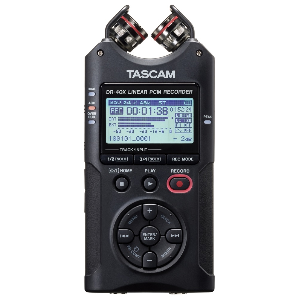 TASCAM タスカム USB オーディオインターフェース搭載 4チャンネル リニアPCMレコーダー DR-40X