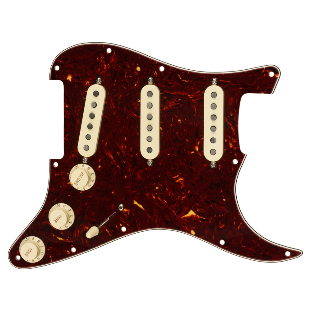 Fender Pre-Wired Strat Pickguard Custom Shop Texas Special SSS Tortoise Shell(べっこう柄) 配線済み ピックアップセット