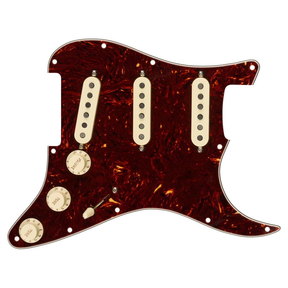 Fender Pre-Wired Strat Pickguard Tex-Mex SSS Tortoise Shell(べっこう柄) 配線済み ピックアップセット