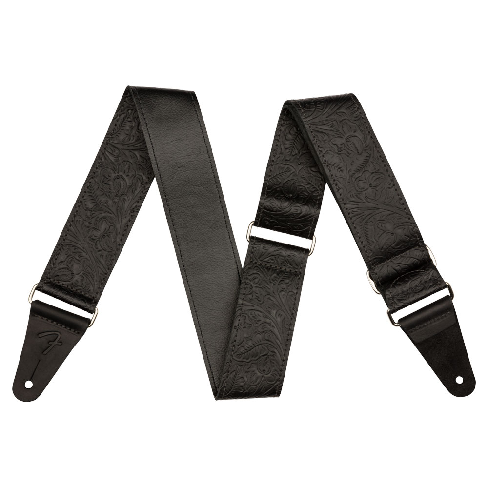 Fender Tooled Leather Guitar Strap 2" Black ギターストラップ