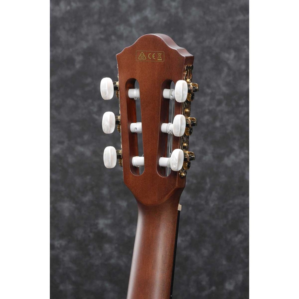 IBANEZ AEG50N-BKH エレクトリック クラシックギター ヘッド裏アップ