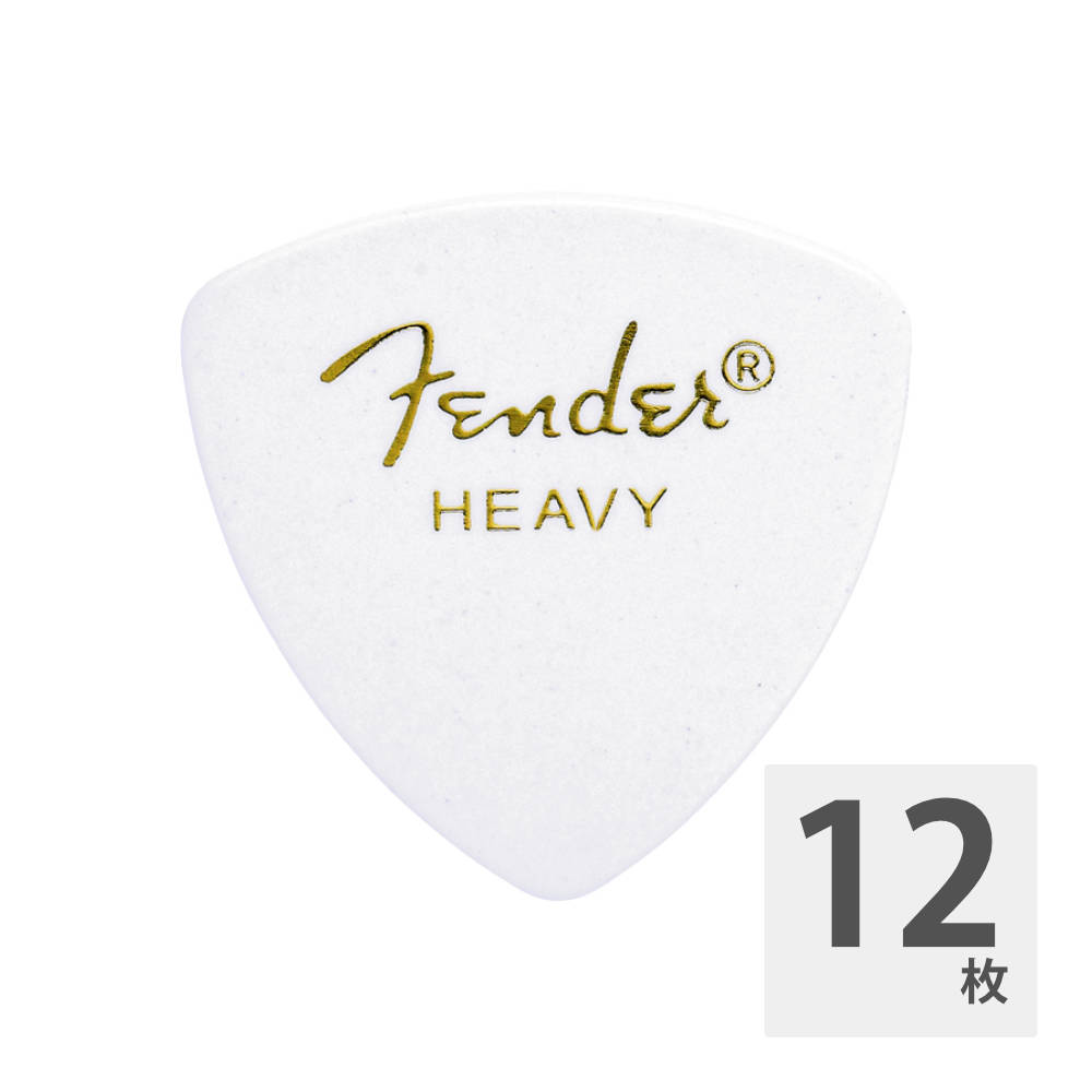 Fender 346 Shape White Heavy ギターピック 12枚入り