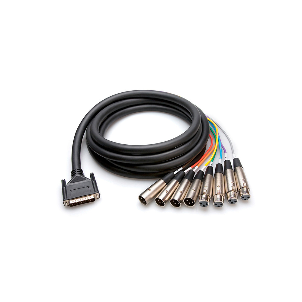 Hosa AES-803T 3m Dsub25ピン-XLRキャノンオスx4 XLRキャノンメスx4 マルチケーブル