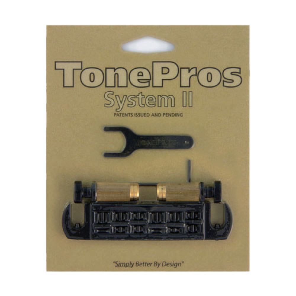 TonePros AVT2G-B Wraparound Bridge ブラック ギター用ブリッジ