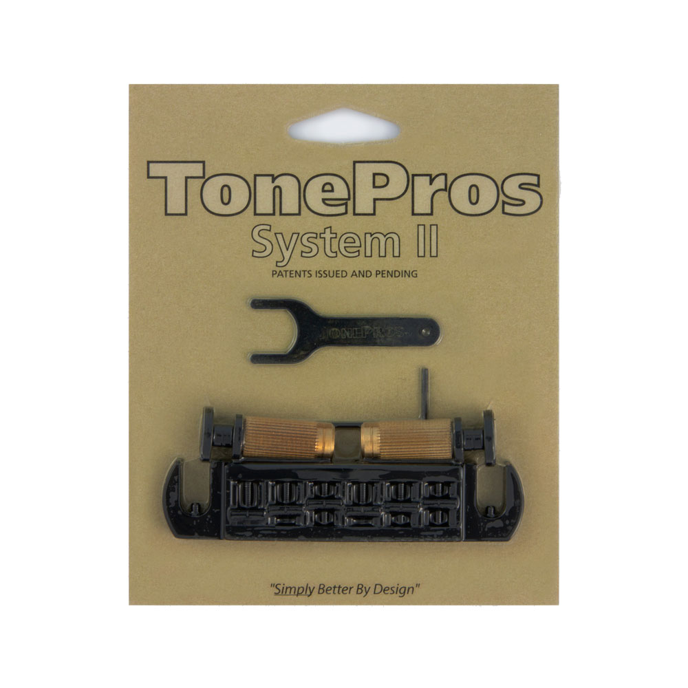 TonePros AVT2P-B Wraparound Bridge ブラック ギター用ブリッジ