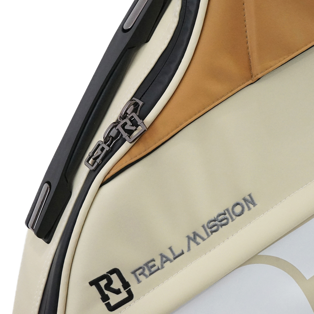 REAL MISSION(リアルミッション) Venus02-B Cream 防水 エレキベースケース・ギグケース 手提げハンドル部・止水ファスナー部