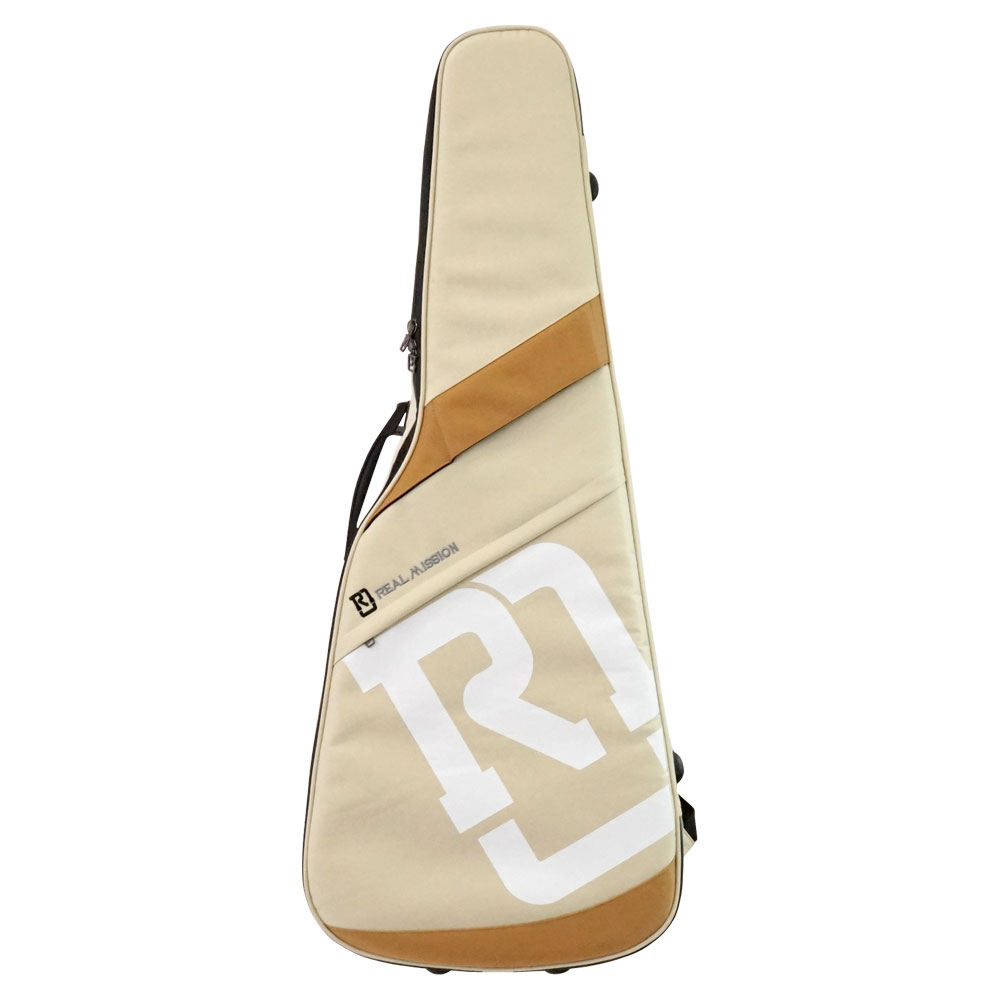 REAL MISSION（リアルミッション） Venus02-D Cream 防水 アコースティックギターケース・ギグケース・アコギケース 正面・全体像