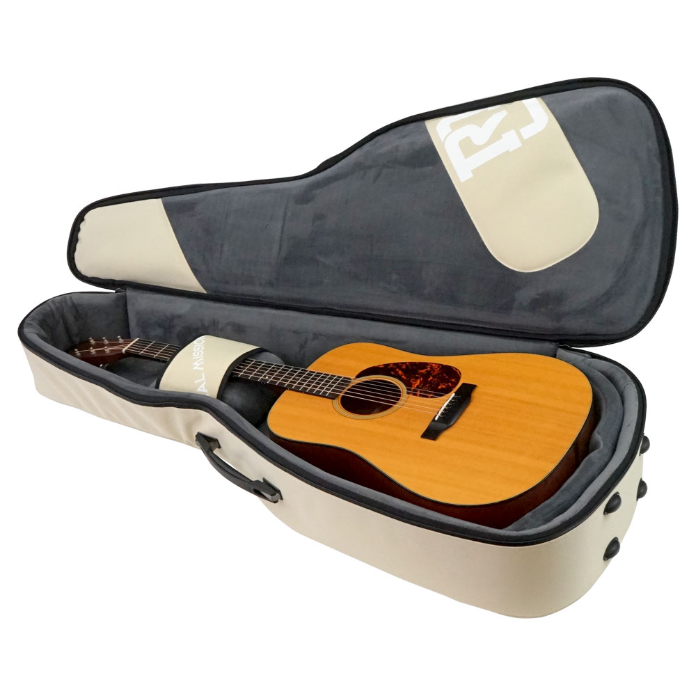 REAL MISSION Venus 02-D Cream 防水 アコースティックギターケース(防水性と保護性に優れたギグバッグ  アコースティックギター用) | chuya-online.com 全国どこでも送料無料の楽器店