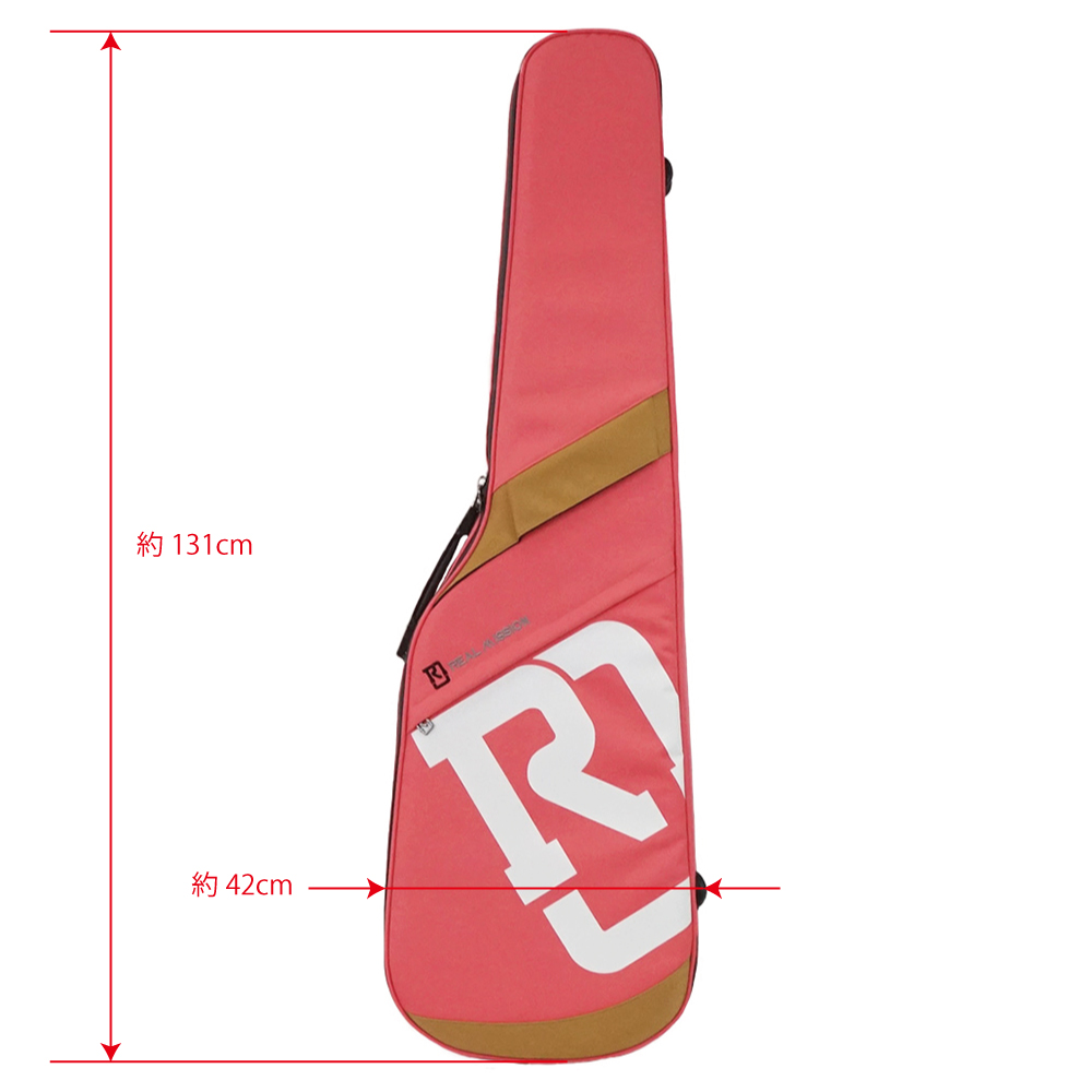 REAL MISSION(リアルミッション) Venus06-B Pink 防水 エレキベースケース・ギグケース 外寸・サイズ詳細