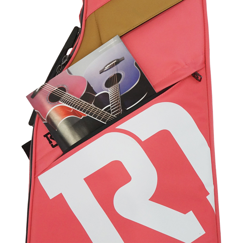 REAL MISSION(リアルミッション) Venus06-B Pink 防水 エレキベースケース・ギグケース 小物収納用のポケットを装備、A4サイズの楽譜なども収納可能