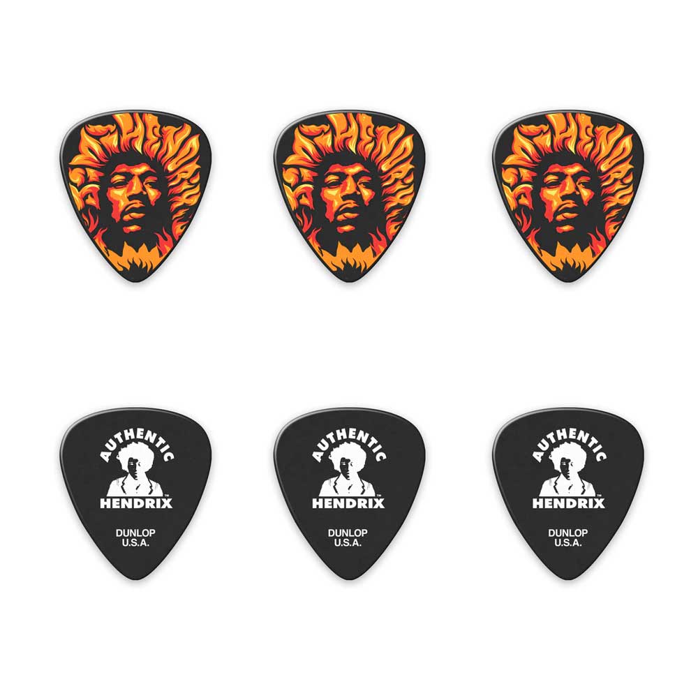 JIM DUNLOP JHPT14H JIMI HENDRIX VOODOO FIRE ギターピック ピックケース付 6枚入り