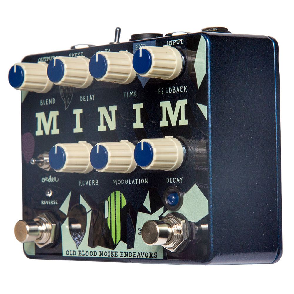 Old Blood Noise Endeavors Minim ディレイ リバーブ ギターエフェクター 側面