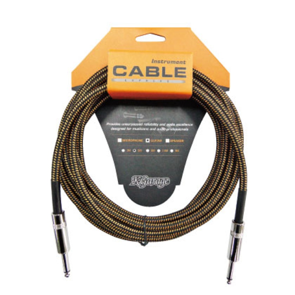 K-GARAGE GUITAR CABLE 5m FGC-5 BLK ORG ギター用 シールドケーブル