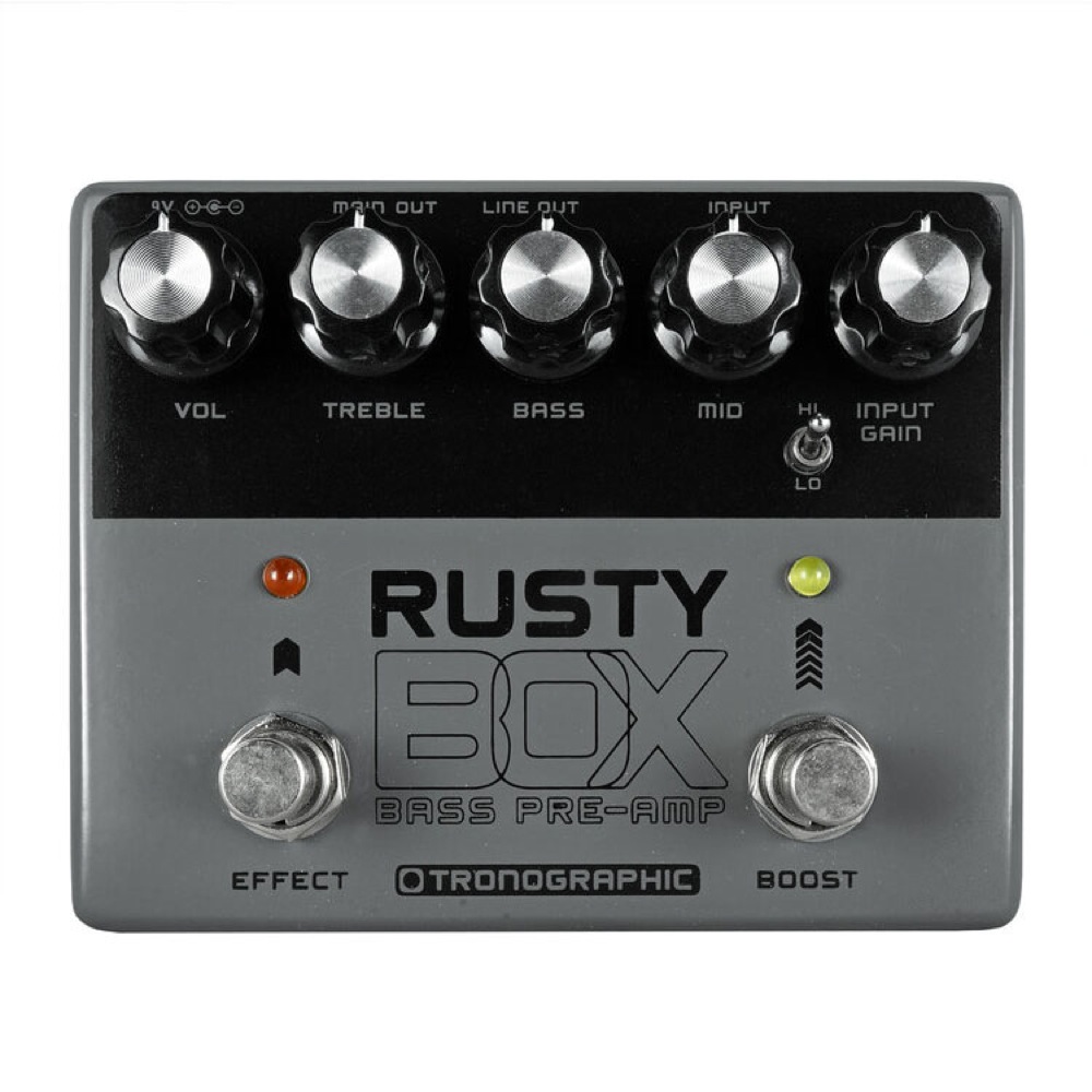Tronographic Rusty Box Grey Black Limited Color ベース用プリアンプ エフェクター