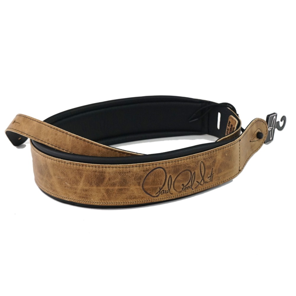 PRS ACC-3135 Padded Leather Signature Strap Sandstone/Black ギターストラップ