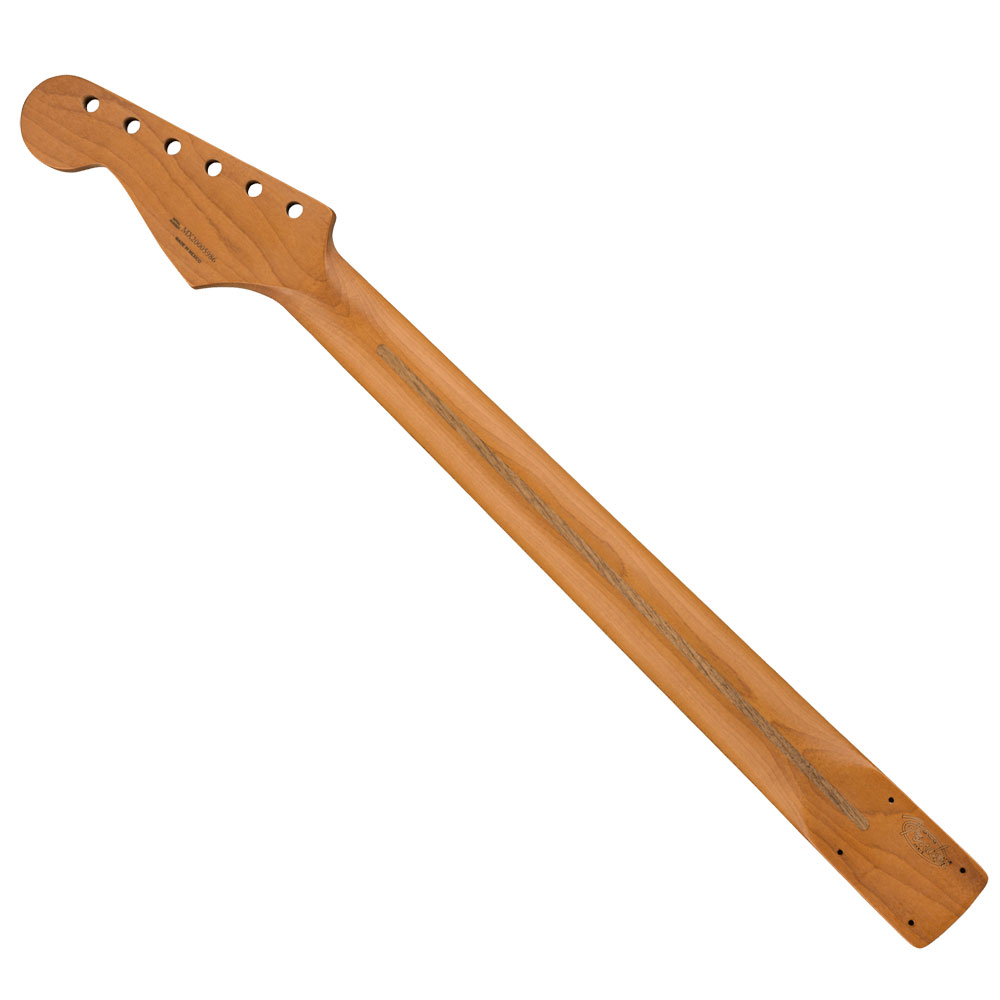 Fender Roasted Maple Vintera Mod 50’s Stratocaster Neck， 21 Medium Jumbo Frets， 9.5'， 'V' Shape エレキギターネック 裏面
