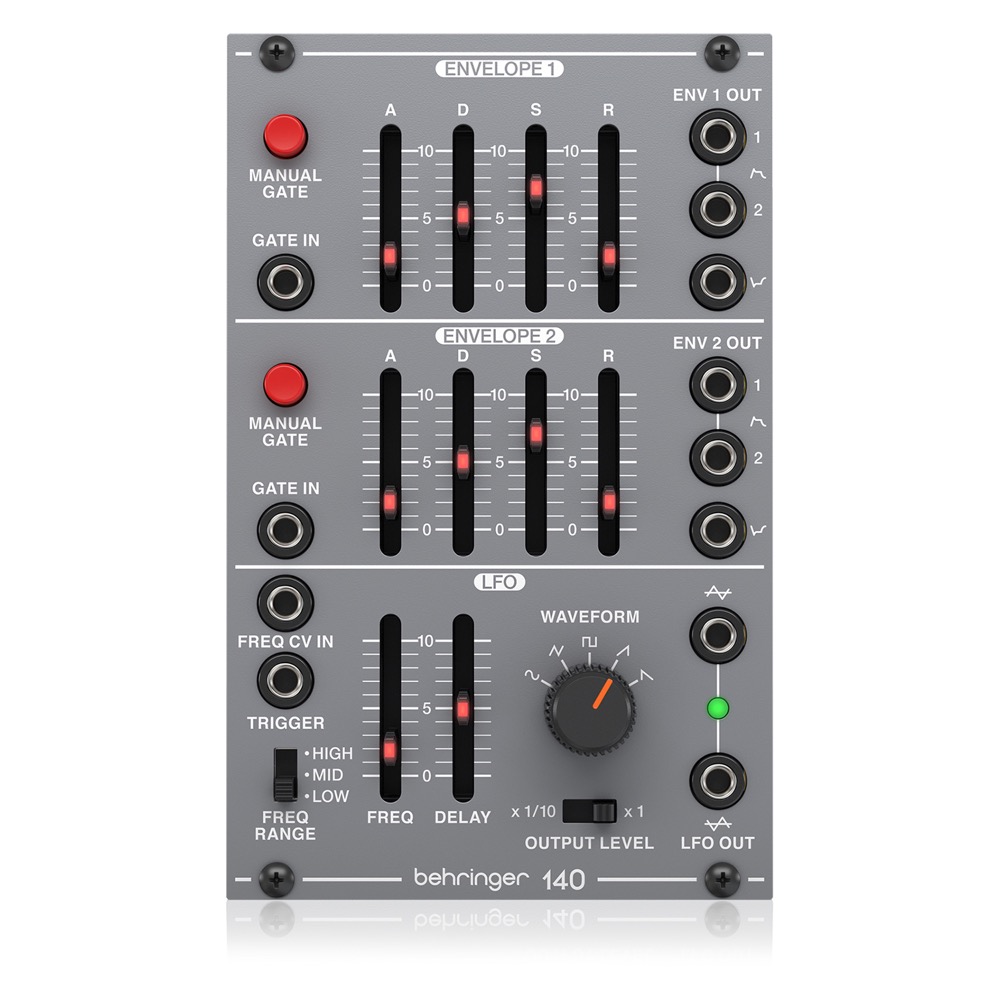 BEHRINGER 140 DUAL ENVELOPE/LFO モジュラーシンセサイザー ユーロラック ユーロラック用 アナログ デュアルエンベロープ/LFOモジュール