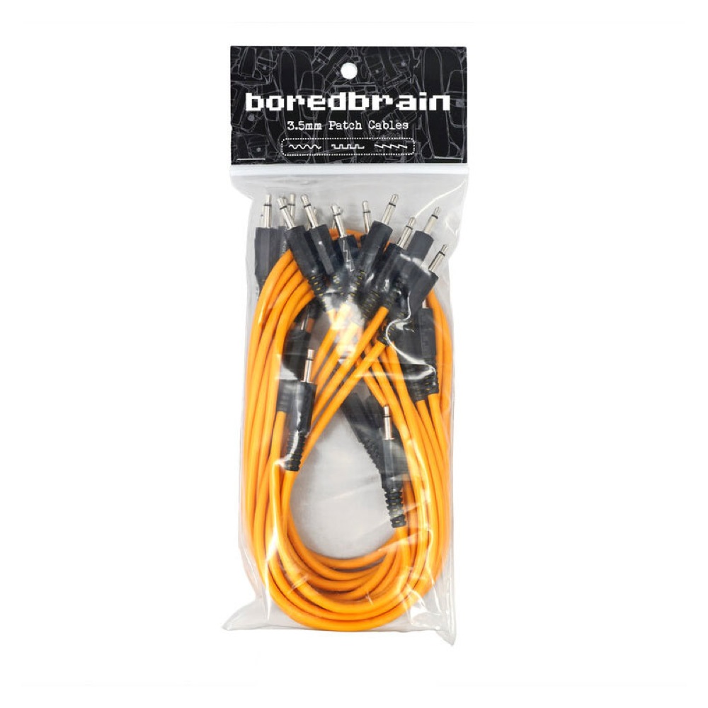 Boredbrain Music Eurorack Patch Cables Essential 12-Pack Solar Orange パッチケーブル 12本パック