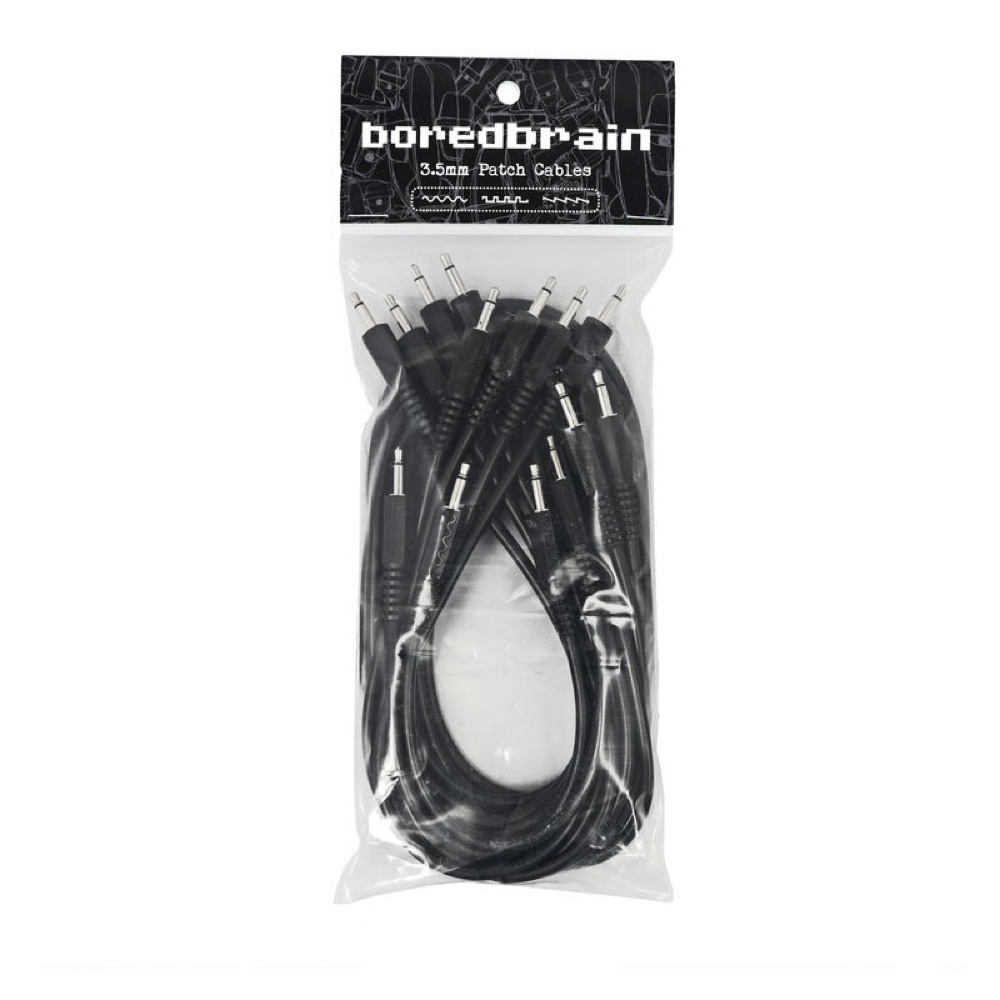 Boredbrain Music Eurorack Patch Cables Essential 12-Pack Oblibion Black パッチケーブル 12本パック