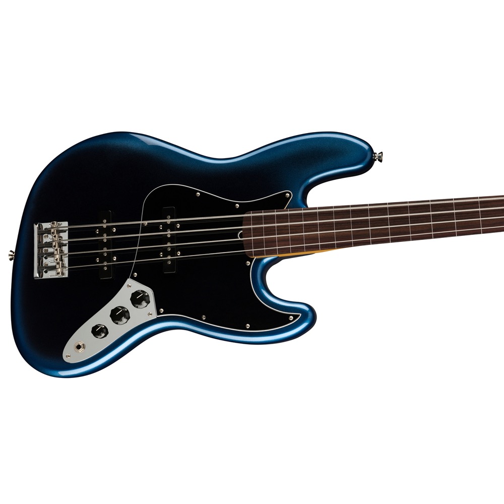 Fender American Professional II Jazz Bass Fretless RW Dark Night エレキベース ボディトップ画像