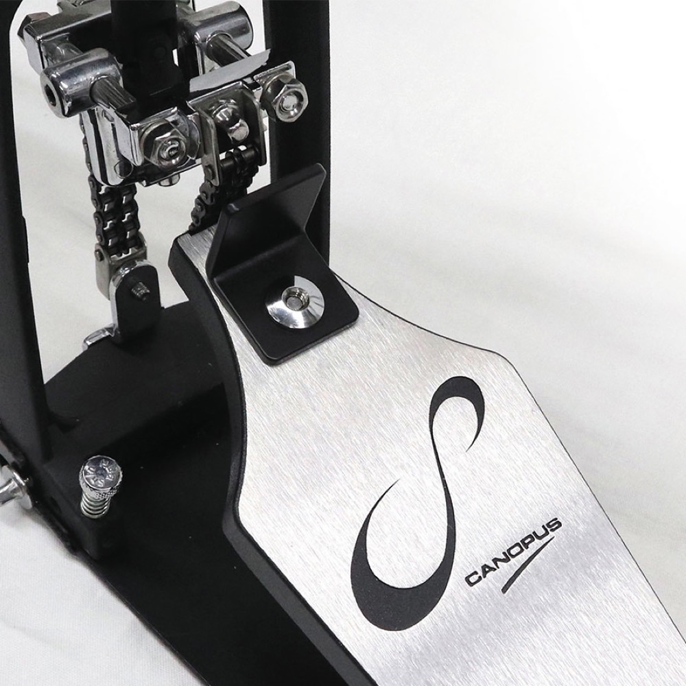 CANOPUS CHSP-TS CHS-3HY用 ペダルプレート トゥーストッパー ペダル部 取り付けアップ画像