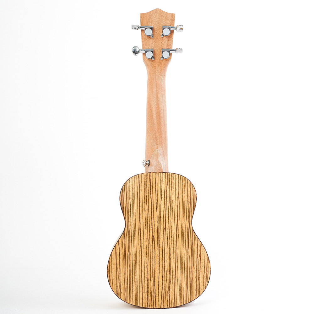 Bamboo BU-21CB Zebrano Soprano Ukulele ソプラノウクレレ 背面・全体像