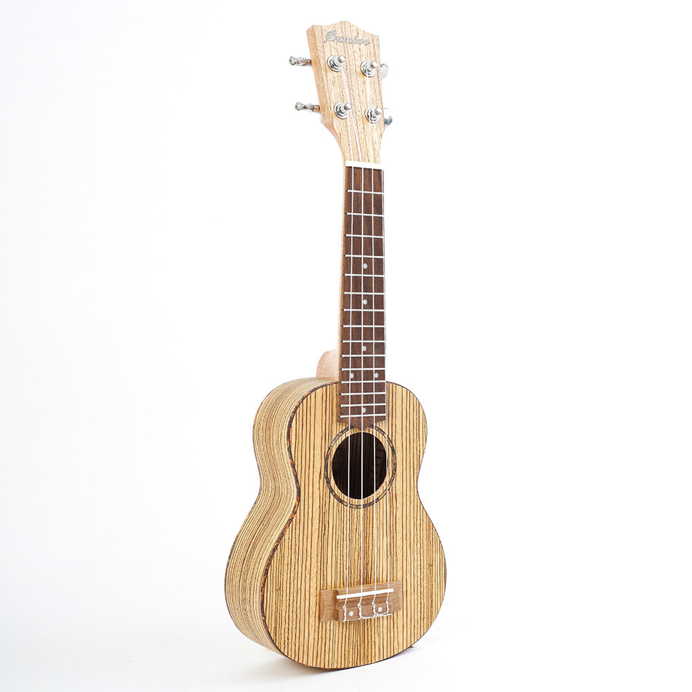 Bamboo BU-21CB Zebrano Soprano Ukulele ソプラノウクレレ 全体像