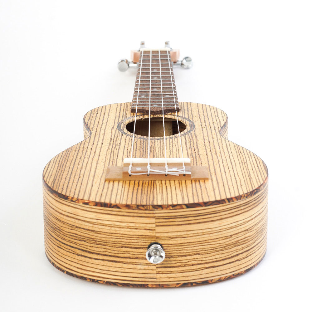 Bamboo BU-21CB Zebrano Soprano Ukulele ソプラノウクレレ 底面