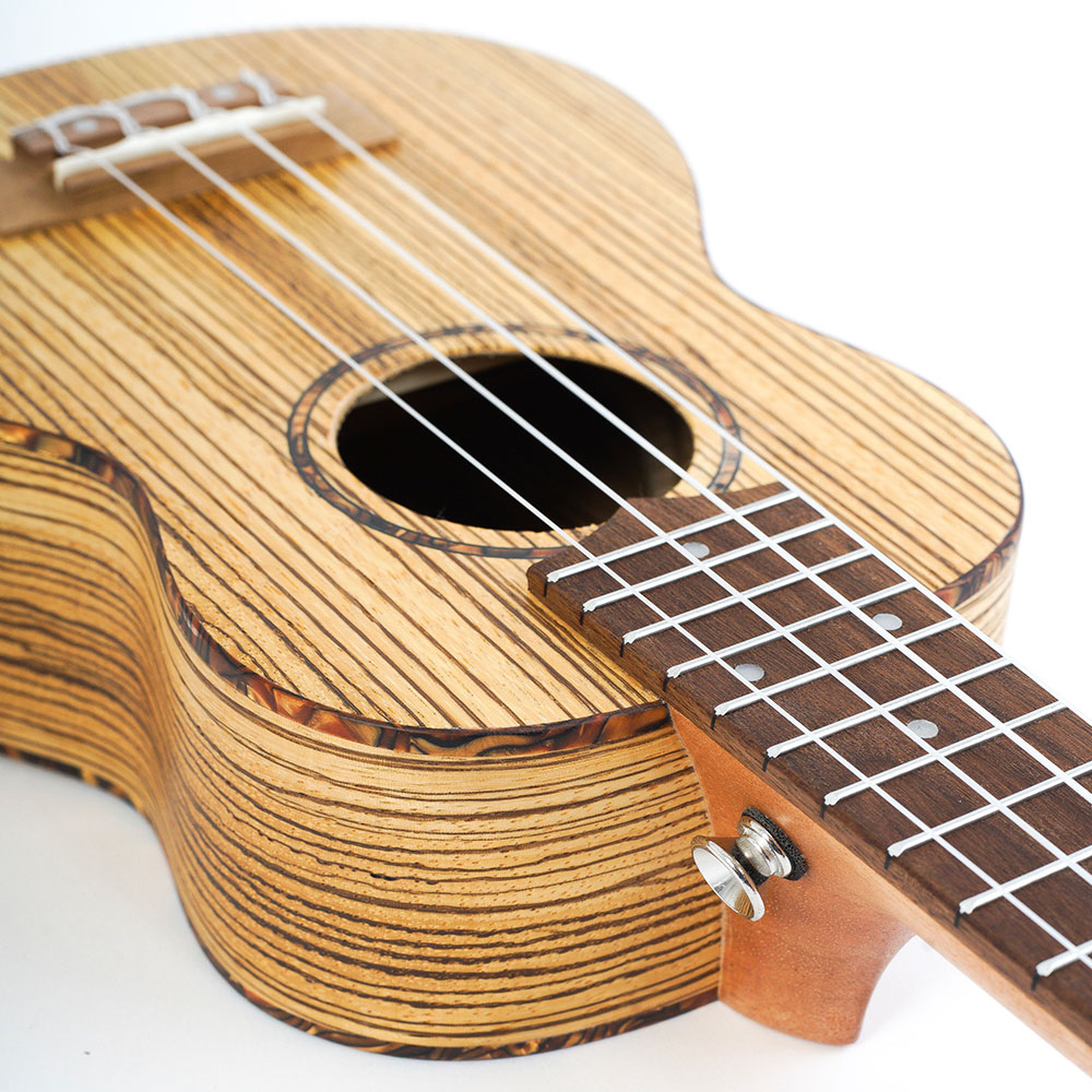 Bamboo BU-21CB Zebrano Soprano Ukulele ソプラノウクレレ ボディアップ