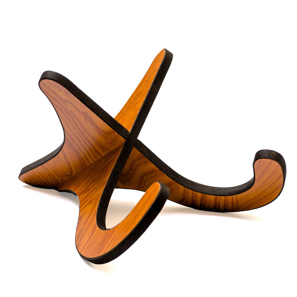 Bamboo BU-DUS ウクレレスタンド 木製 X型 全体像