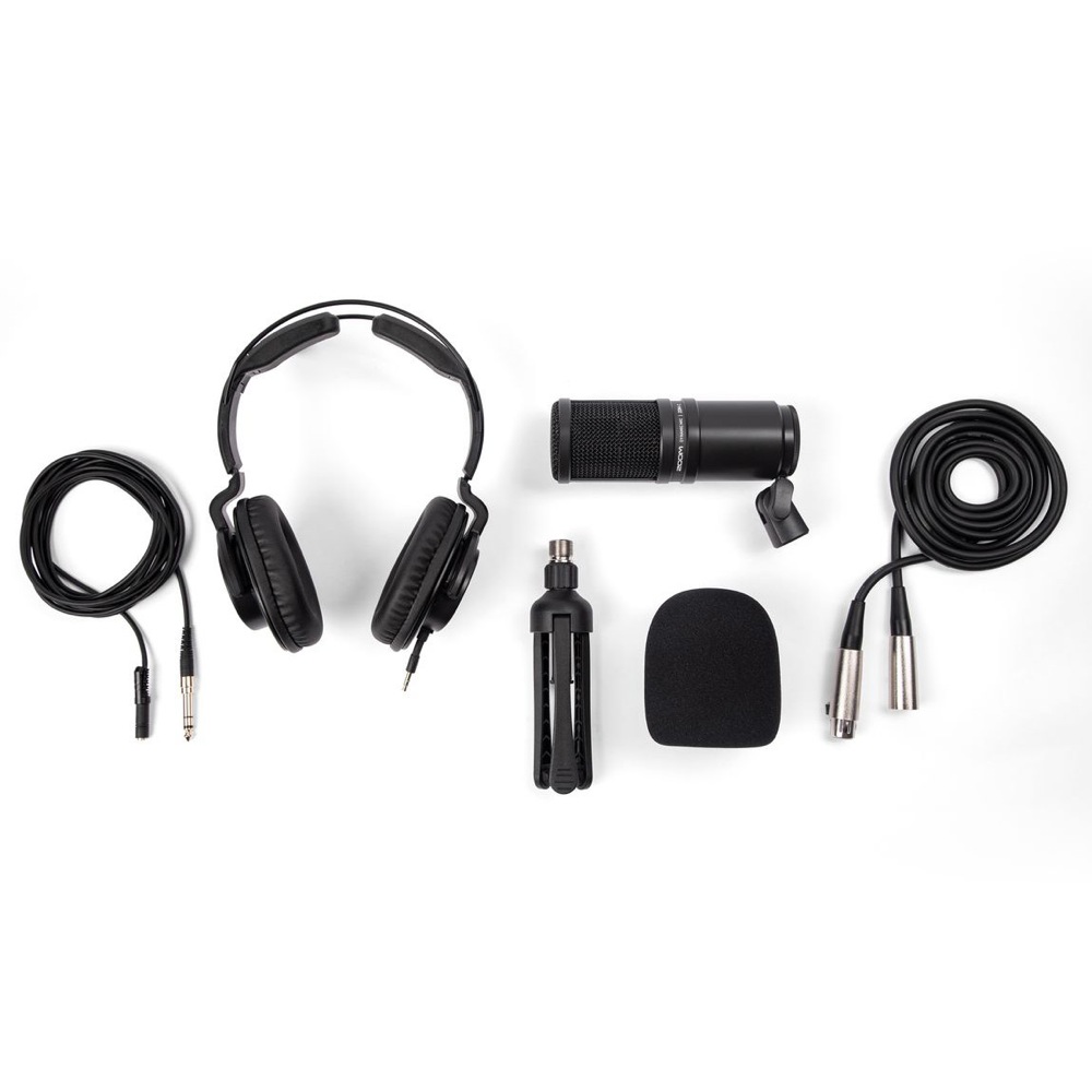 ZOOM ZDM-1PMP PODCAST MIC PAC ポッドキャスト用 マイク ヘッドフォン パック 同梱物の画像
