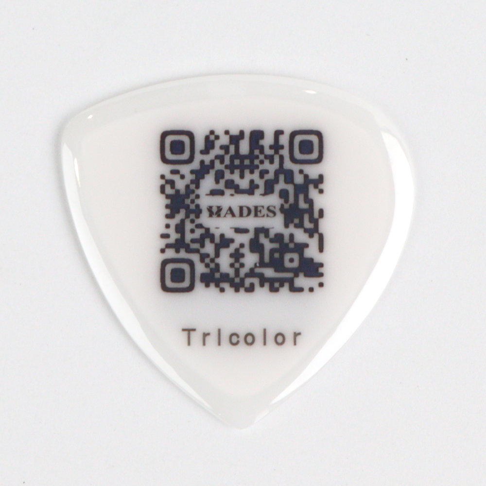 HADES Tricolor Edge 1.5mm ジルコニアセラミック ギターピック 背面画像