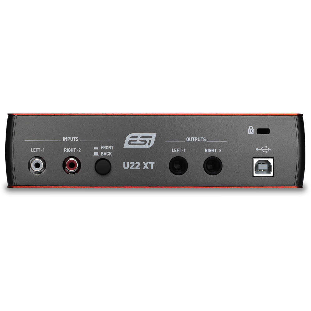 ESI U22 XT USBオーディオインターフェース バックパネル
