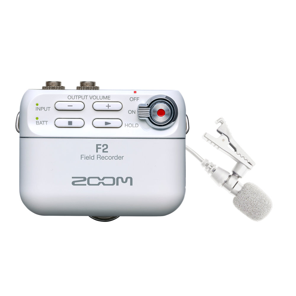 ZOOM F2/W ホワイト フィールドレコーダー(ズーム 軽量 小型