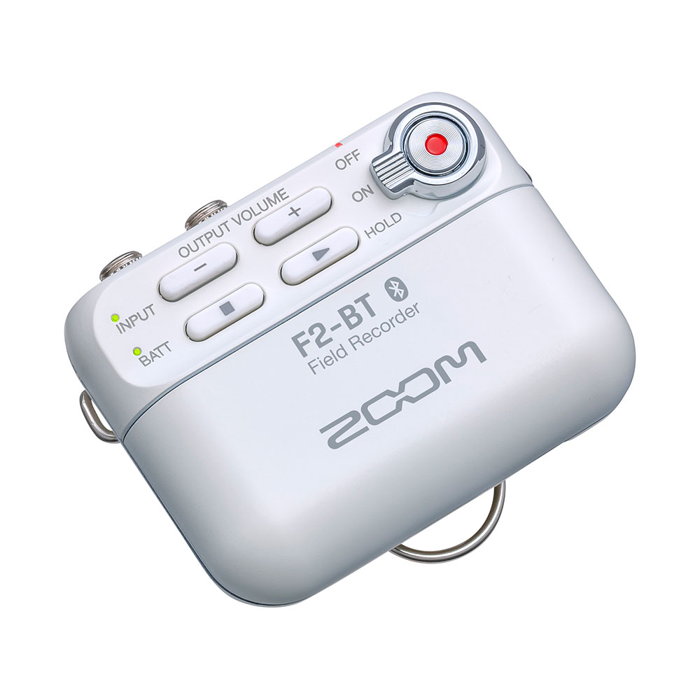 ZOOM F2-BT/W ホワイト BLUETOOTH搭載 フィールドレコーダー 全体画像 コントロール部画像